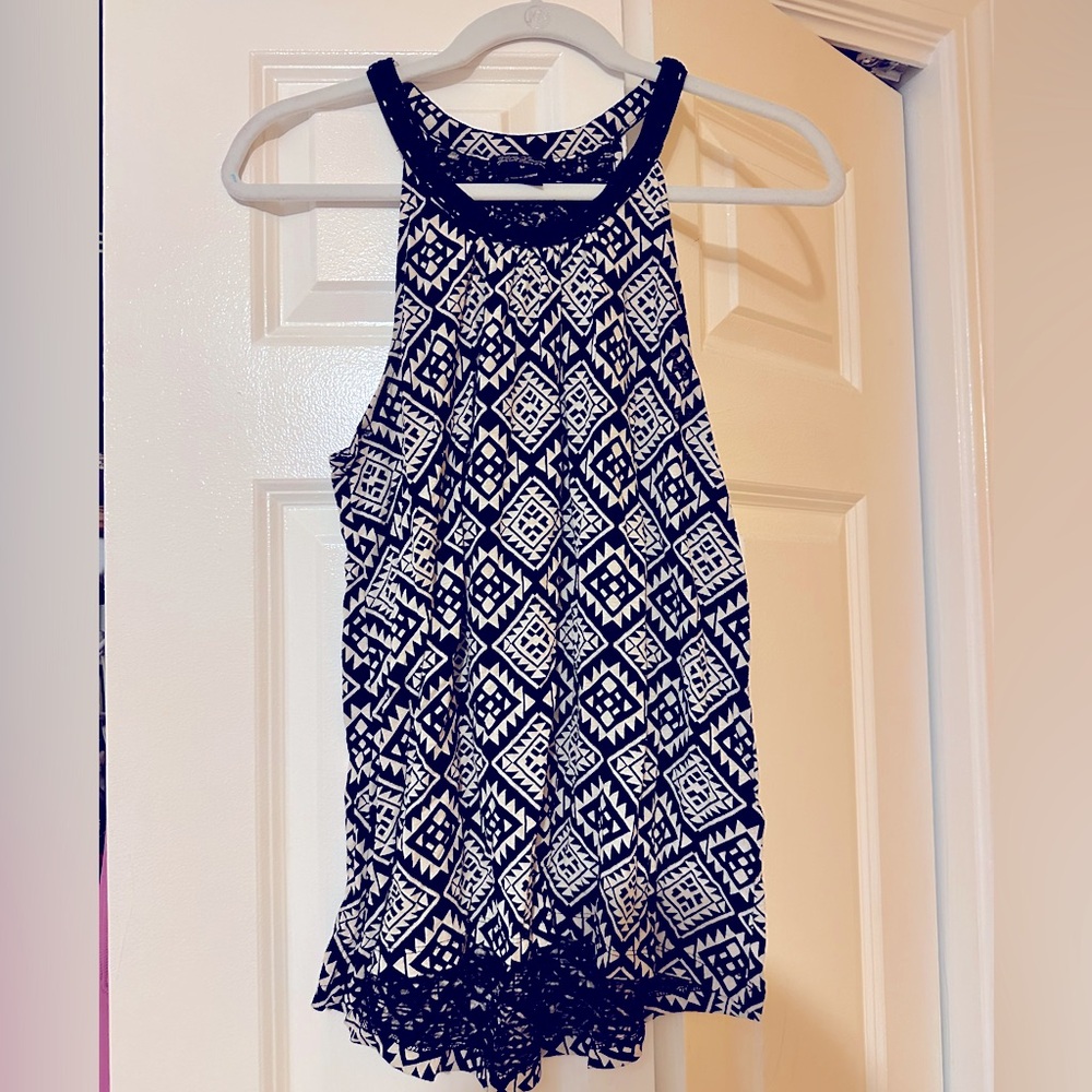 Lucky Brand Crochet Neck Sleeveless Top